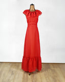 Vintage 70s Maxi Dress _ Size
