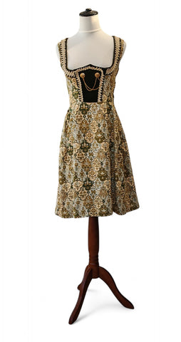 70s Vintage Dirndl Dress _ Size 8