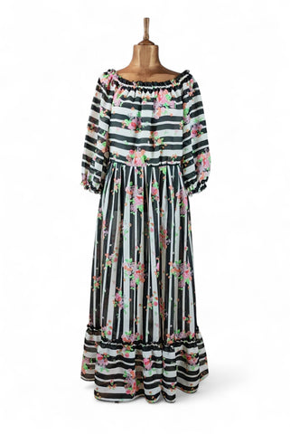 Vintage 70s Maxi Dress _ Size 16
