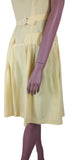 Bradrex Genuine Vintage 50s Sun Dress Yellow Belt Metallic zip Classy UK 10 - Vintage Boutique