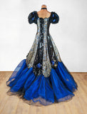 Feathers Metallic Ball Gown_ Size 10 - Vintage Boutique