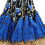 Feathers Metallic Ball Gown_ Size 10 - Vintage Boutique