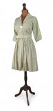 Genuine Vintage 50s Dress Cotton Knee Length Classy Elegant Cross over UK 8 - Vintage Boutique
