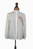 Italian Vintage 80s Shirt Blouse _ Size 14 - Vintage Boutique