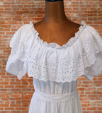 Vintage 70s Cottage Chic Dress _ Size 10 - Vintage Boutique