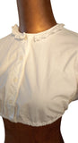 Vintage 70s Dirndl Blouse Traditional Folk Oktoberfest Lace Cottage Chic - UK 8 - Vintage Boutique