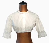 Vintage 70s Dirndl Blouse Traditional Folk Oktoberfest Lace Cottage Chic - UK 8 - Vintage Boutique