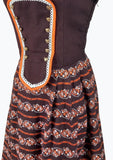 Vintage 70s Dirndl Dress Traditional Bavarian Oktoberfest Country Corset UK 6 - Vintage Boutique