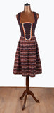 Vintage 70s Dirndl Dress Traditional Bavarian Oktoberfest Country Corset UK 6 - Vintage Boutique