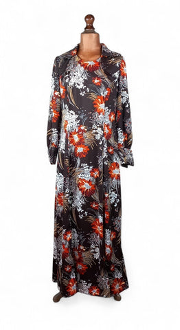 Vintage 70s Maxi Dress _ Size 20