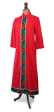 Vintage 70s Dress Long Maxi Hippie Boho Retro Traditional Folk Winter UK 14 - Vintage Boutique
