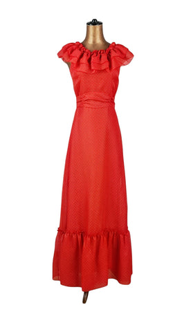 Vintage 70s Maxi Dress _ Size - Vintage Boutique