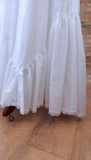 Vintage 70s Wedding Dress Boho Classy Elegant Long Maxi White Broderie UK 8 - Vintage Attic