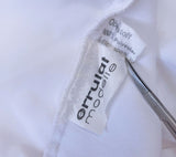 Vintage 70s Wedding Dress Boho Classy Long Maxi White Sheer Chiffon UK 14 - Vintage Attic