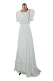 Vintage 70s Wedding Dress _ Size 8 - Vintage Boutique