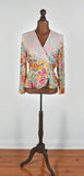 Vintage 80s Blazer Floral _ Size 10/12 - Vintage Boutique