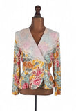 Vintage 80s Blazer Floral _ Size 10/12 - Vintage Boutique