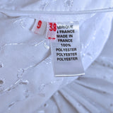 Vintage 80s French Wedding Dress Princess Traditional Cottage Chic White UK 8/10 - Vintage Boutique