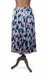 Vintage 80s Skirt Pleated Floral Summer Effortless Classic Floaty Midi UK 10 - Vintage Boutique