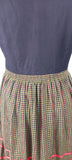 Vintage 90s Dirndl Dress Traditional Country Bavarian Oktoberfest Gingham UK 14 - Vintage Boutique