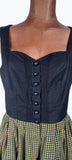 Vintage 90s Dirndl Dress Traditional Country Bavarian Oktoberfest Gingham UK 14 - Vintage Boutique
