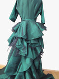 Vintage 90s Handmade Theatre Bustle Over Dress Ruffles Flounces Quirky UK 8/10 - VintageFairy