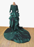 Vintage 90s Handmade Theatre Bustle Over Dress Ruffles Flounces Quirky UK 8/10 - VintageFairy