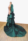 Vintage 90s Handmade Theatre Bustle Over Dress Ruffles Flounces Quirky UK 8/10 - VintageFairy