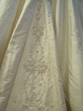 Vintage 90s Silk Wedding Dress Classy Belle Elegant Beading Train UK 8/10 - VintageFairy