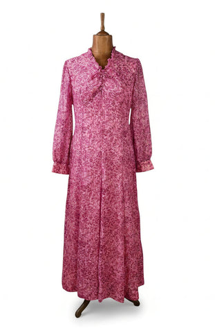 Vintage 80s Maxi Dress _ Size 14