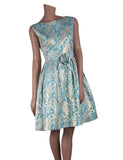 Alice Edwards Genuine Exquisite Vintage 50s Dress Evening Prom Brocade UK 10 - Vintage Boutique