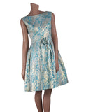 Alice Edwards Genuine Exquisite Vintage 50s Dress Evening Prom Brocade UK 10 - Vintage Boutique