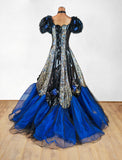 Feathers Metallic Ball Gown_ Size 10 - Vintage Boutique
