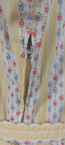 Genuine Vintage 50s Dress Cotton Summer Yellow Metallic zip Handmade UK 8 - Vintage Boutique