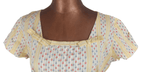 Genuine Vintage 50s Dress Cotton Summer Yellow Metallic zip Handmade UK 8 - Vintage Boutique