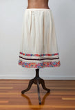 Genuine Vintage 50s Skirt Wool Metallic zip Handmade Country Hippie Boho UK 10 - Vintage Boutique