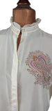Italian Vintage 80s Shirt Blouse _ Size 14 - Vintage Boutique