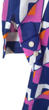 Vintage 60s Dress Handmade Gemoetric Skater Mod GoGo Knee Length Belted UK 12 - Vintage Boutique