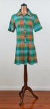 Vintage 60s Dress Semi - sheer Gauze Cotton Knee Length Stripes Handmade UK 10 - Vintage Boutique