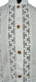 Vintage 70s 80s Shirt Blouse Elegant Classy Traditional Folk Lace Trims - UK 12 - Vintage Boutique