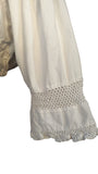 Vintage 70s Dirndl Blouse Traditional Folk Oktoberfest Lace Cottage Chic - UK 8 - Vintage Boutique