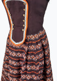 Vintage 70s Dirndl Dress Traditional Bavarian Oktoberfest Country Corset UK 6 - Vintage Boutique