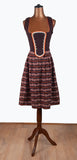 Vintage 70s Dirndl Dress Traditional Bavarian Oktoberfest Country Corset UK 6 - Vintage Boutique
