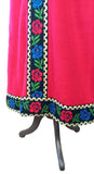 Vintage 70s Dress Long Maxi Hippie Boho Retro Traditional Folk Winter UK 14 - Vintage Boutique