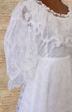 Vintage 70s Lace Wedding Dress _ Size 6 - Vintage Boutique