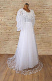 Vintage 70s Lace Wedding Dress _ Size 6 - Vintage Boutique