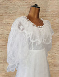 Vintage 70s Lace Wedding Dress _ Size 6 - Vintage Boutique