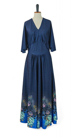 Vintage 70s Maxi Dress _ Size 14