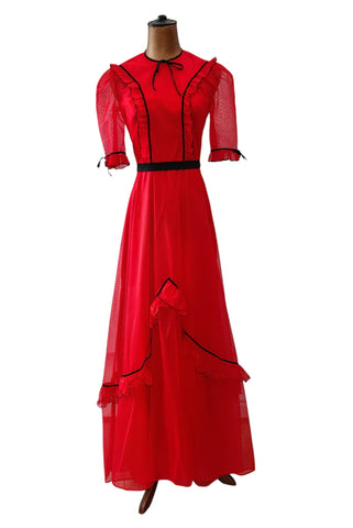 Vintage 70s Maxi Dress _ Size 6 - Vintage Boutique