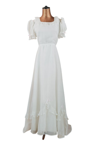 Vintage 70s Wedding Dress _ Size 8 - Vintage Boutique
